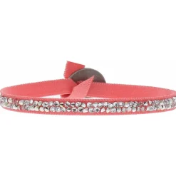 Bracelet Les Interchangeables A24938 - Bracelet Tissu Orange Cristaux de haute qualité Femme