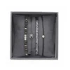 Bracelet Les Interchangeables A38626 - Bracelet Tissu Gris Cristaux de haute qualité Femme