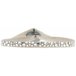 Bracelet Les Interchangeables A31473 - Bracelet Tissu Beige Cristaux de haute qualité Femme
