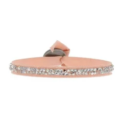 Bracelet Les Interchangeables A24945 - Bracelet Tissu Rose Cristaux de haute qualité Femme