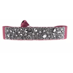 Bracelet Les Interchangeables A36476 - Bracelet Tissu Rouge Cristaux de haute qualité Femme