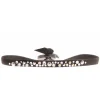 Bracelet Les Interchangeables A36653 - Bracelet Tissu Marron Cristaux de haute qualité Femme