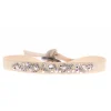 Bracelet Les Interchangeables A34565 - Bracelet Tissu Beige Cristaux de haute qualité Femme