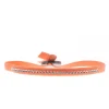 Bracelet Les Interchangeables A35220 - Bracelet Tissu Rose Cristaux de haute qualité Femme