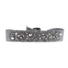 Bracelet Les Interchangeables A36480 - Bracelet Tissu Gris Cristaux de haute qualité Femme