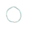 Bracelet Les Interchangeables A59809 - Perle Sertie Fleur Bleu Ciel Femme