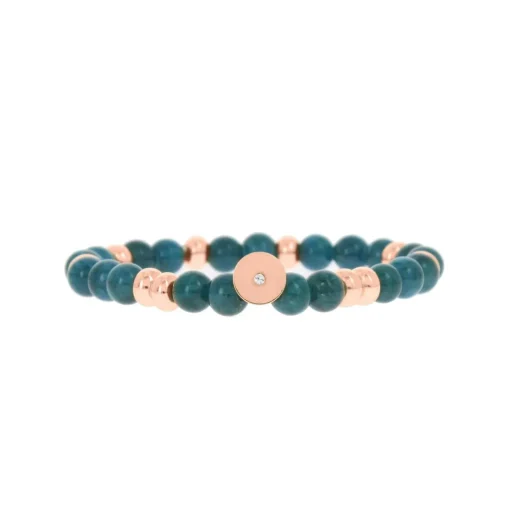 Bracelet Les Interchangeables A58824 - Perle Forme Ronde Bleu Gris Femme