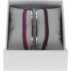 Bracelet Les Interchangeables A47068 - Bracelet Coffret Jonc Ruban Palladium Cristal Femme