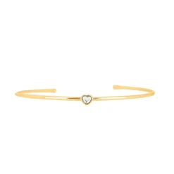Bracelet Les Interchangeables A59183 - Jonc Coeur Doré Femme