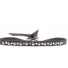 Bracelet Les Interchangeables A35389 - Bracelet Tissu Gris Cristaux de haute qualité Femme