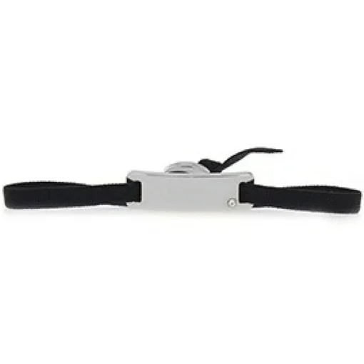 Bracelet Les Interchangeables A55696 - Plaque Ruban Lisse Strasse Noir Palladium Femme