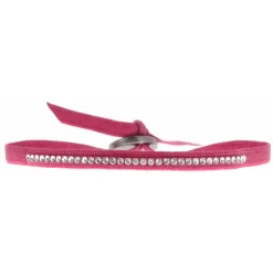 Bracelet Les Interchangeables A32798 - Bracelet Tissu Rouge Cristaux de haute qualité Femme
