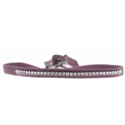Bracelet Les Interchangeables A31695 - Bracelet Tissu Violet Cristaux de haute qualité Femme