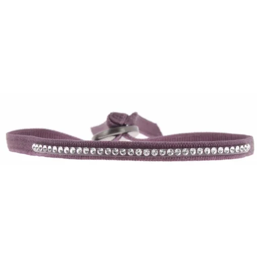 Bracelet Les Interchangeables A31695 - Bracelet Tissu Violet Cristaux de haute qualité Femme