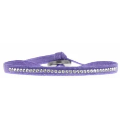Bracelet Les Interchangeables A32886 - Bracelet Tissu Bleu Cristaux de haute qualité Femme