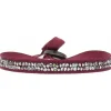Bracelet Les Interchangeables A24934 - Bracelet Tissu Rouge Cristaux de haute qualité Femme