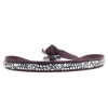 Bracelet Les Interchangeables A30465 - Bracelet Tissu Rouge Cristaux de haute qualité Femme