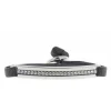 Bracelet Les Interchangeables A35316 - Bracelet Tissu Gris Cristaux de haute qualité Femme