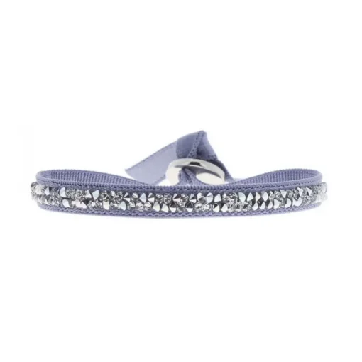 Bracelet Les Interchangeables A24951 - Bracelet Tissu Rose Cristaux de haute qualité Femme