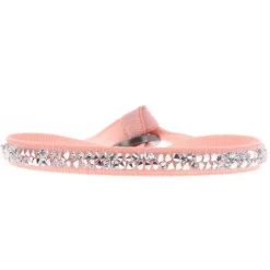 Bracelet Les Interchangeables A34984 - Bracelet Tissu Rose Cristaux de haute qualité Femme