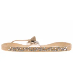 Bracelet Les Interchangeables A35040 - Bracelet Tissu Beige Cristaux de haute qualité Femme