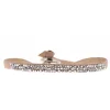 Bracelet Les Interchangeables A37057 - Bracelet Tissu Beige Cristaux de haute qualité Femme