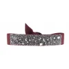 Bracelet Les Interchangeables A36479 - Bracelet Tissu Rouge Cristaux de haute qualité Femme