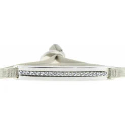 Bracelet Les Interchangeables A31799 - Bracelet Tissu Vert Cristaux de haute qualité Femme