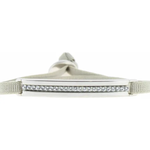 Bracelet Les Interchangeables A31799 - Bracelet Tissu Vert Cristaux de haute qualité Femme