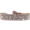 Bracelet Les Interchangeables A38239 - Bracelet Tissu Beige Cristaux de haute qualité Femme