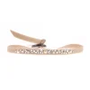 Bracelet Les Interchangeables A38386 - Bracelet Tissu Beige Cristaux de haute qualité Femme