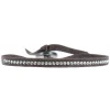 Bracelet Les Interchangeables A30483 - Bracelet Tissu Marron Cristaux de haute qualité Femme