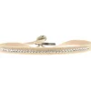 Bracelet Les Interchangeables A17651 - Bracelet Tissu Rose Cristaux de haute qualité Femme