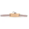 Bracelet Les Interchangeables A55585 - Plaque Ruban Lisse Strasse Beige Rose Or Rose Femme
