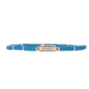 Bracelet Les Interchangeables A58627 - Mini Plaque 2 Rangs Perle Gomme Bleu Femme