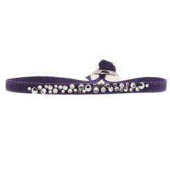 Bracelet Les Interchangeables A41180 - Bracelet Tissu Acier Violet Femme