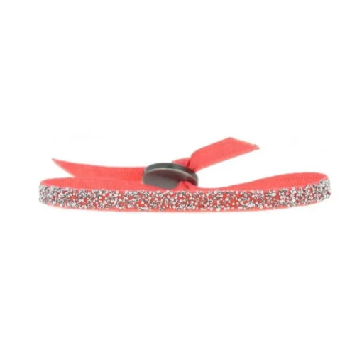 Bracelet Les Interchangeables A49637 - FABRIC Corail Clair Cristal Femme