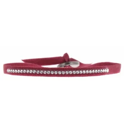 Bracelet Les Interchangeables A31584 - Bracelet Tissu Rouge Cristaux de haute qualité Femme