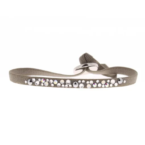 Bracelet Les Interchangeables A36964 - Bracelet Tissu Acier Vert Femme