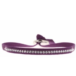 Bracelet Les Interchangeables A30482 - Bracelet Tissu Rouge Cristaux de haute qualité Femme