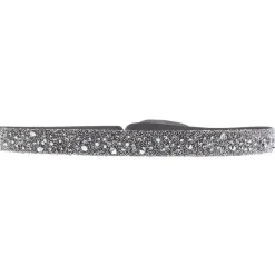 Bracelet Les Interchangeables A38544 - Bracelet Tissu Gris Cristaux de haute qualité Femme