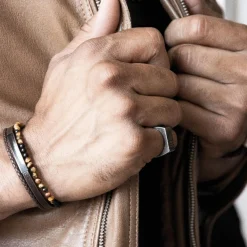 Bracelet Marron Homme Multi-rangs - YALE