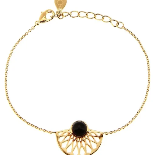 Bracelet Mia Doré & Onyx Noir