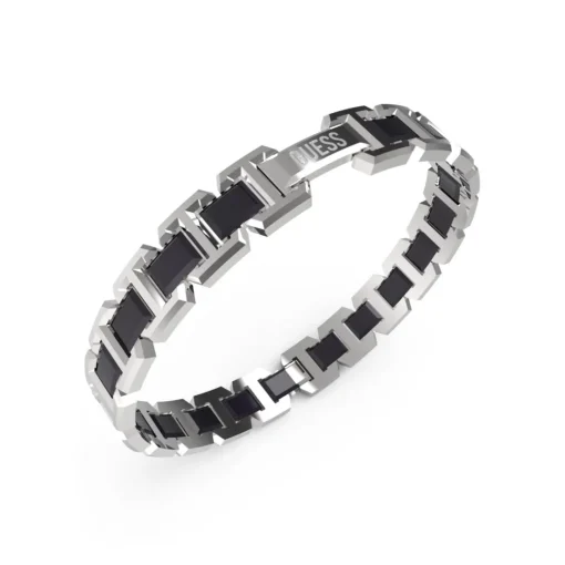 Bracelet Montecarlo Acier Rhodié Et Céramique 10 Mm