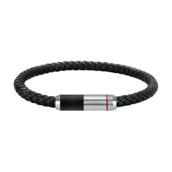 Bracelet noir homme en cuir