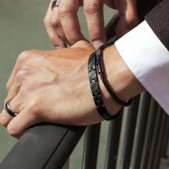 Bracelet Noir Homme HB7481 - DEAR