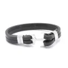 Bracelet Redskins 285121 - Bracelet Cuir Marron Ancre Homme