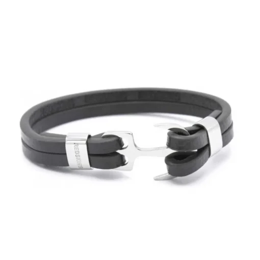 Bracelet Redskins 285121 - Bracelet Cuir Marron Ancre Homme