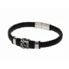 Bracelet Redskins Bijoux 285507 - Homme en Cuir Tressé et Acier