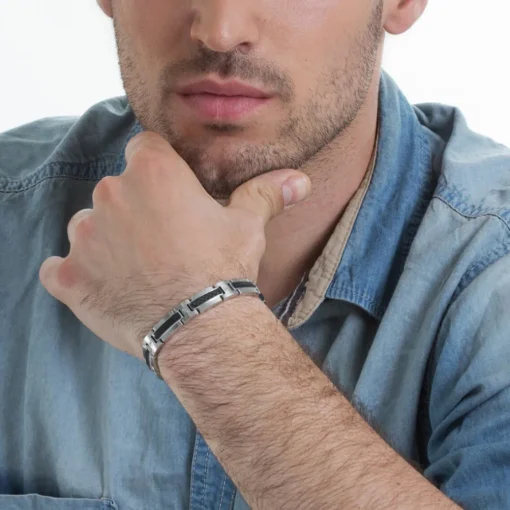 Bracelet ROCHET B501090 - Bracelet Hybrid Bicolore Homme